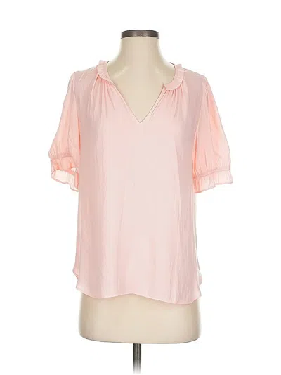 Pre-owned Ann Taylor Loft Outlet Short Sleeve Blouse In Pink