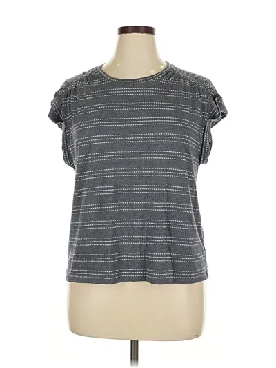 Pre-owned Ann Taylor Loft Outlet Short Sleeve T-shirt In Gray