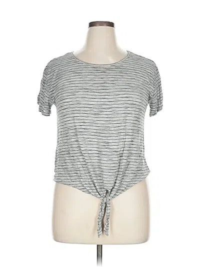 Pre-owned Ann Taylor Loft Outlet Short Sleeve T-shirt In Gray