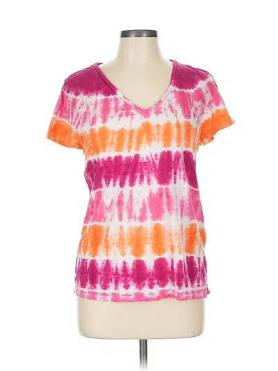 Pre-owned Ann Taylor Loft Outlet Short Sleeve T-shirt In Pink