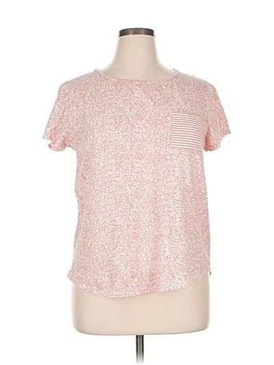 Pre-owned Ann Taylor Loft Outlet Short Sleeve T-shirt In Pink