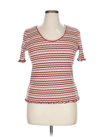 Pre-owned Ann Taylor Loft Outlet Short Sleeve T-shirt In Red