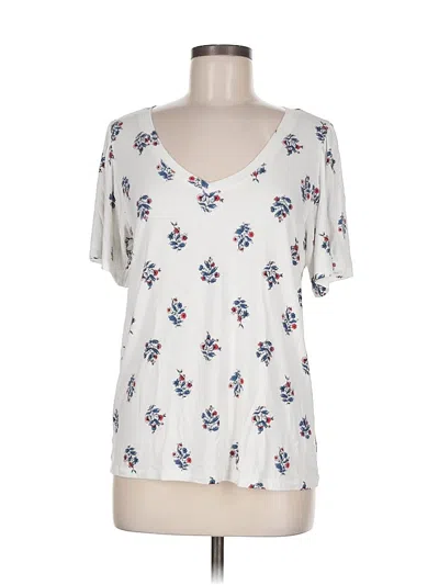 Pre-owned Ann Taylor Loft Outlet Short Sleeve T-shirt In White