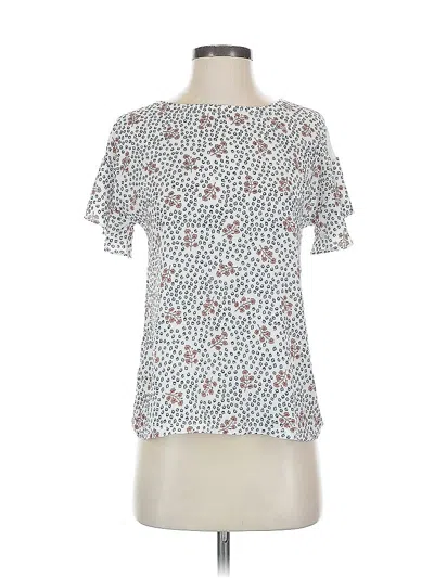Pre-owned Ann Taylor Loft Outlet Short Sleeve T-shirt In White