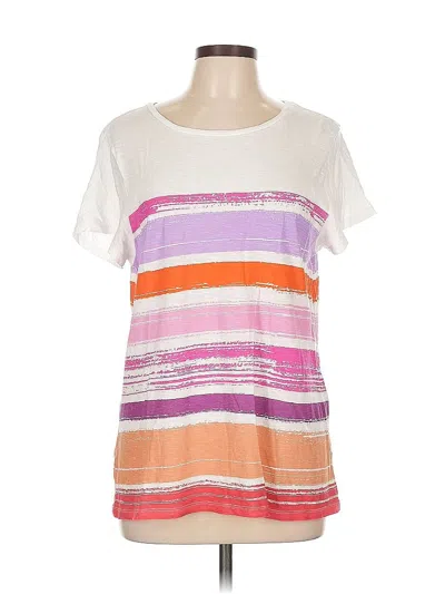 Pre-owned Ann Taylor Loft Outlet Short Sleeve T-shirt In White