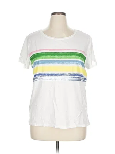 Pre-owned Ann Taylor Loft Outlet Short Sleeve T-shirt In White