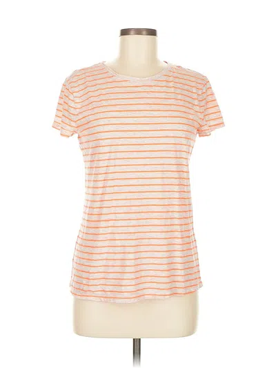 Pre-owned Ann Taylor Loft Outlet Short Sleeve Top Orange Scoop Neck Tops