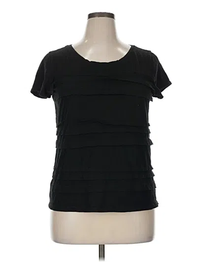 Pre-owned Ann Taylor Loft Outlet Short Sleeve T-shirt In Black