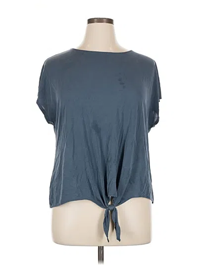 Pre-owned Ann Taylor Loft Outlet Short Sleeve T-shirt In Blue