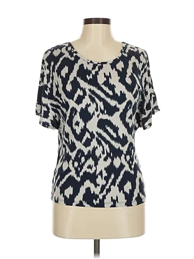 Pre-owned Ann Taylor Loft Outlet Short Sleeve T-shirt In Blue