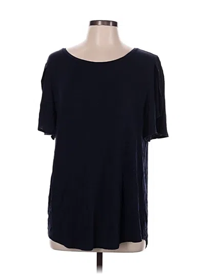 Pre-owned Ann Taylor Loft Outlet Short Sleeve T-shirt In Blue