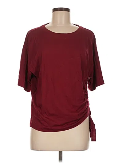 Pre-owned Ann Taylor Loft Outlet Short Sleeve T-shirt In Burgundy