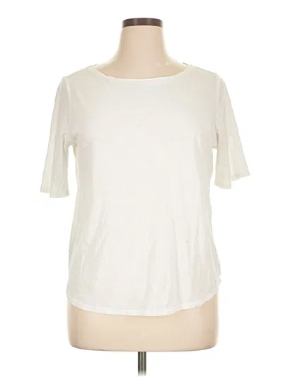 Pre-owned Ann Taylor Loft Outlet Short Sleeve T-shirt In Ivory