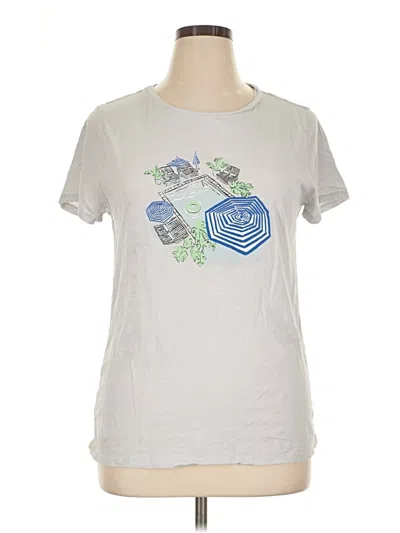 Pre-owned Ann Taylor Loft Outlet Short Sleeve T-shirt In Silver