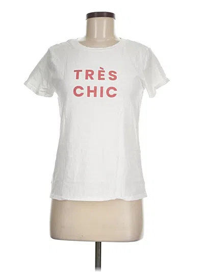 Pre-owned Ann Taylor Loft Outlet Short Sleeve T-shirt In White