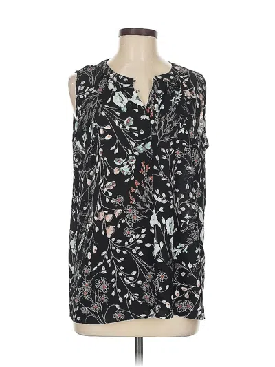 Pre-owned Ann Taylor Loft Outlet Sleeveless Blouse In Black