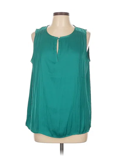 Pre-owned Ann Taylor Loft Outlet Sleeveless Blouse In Blue