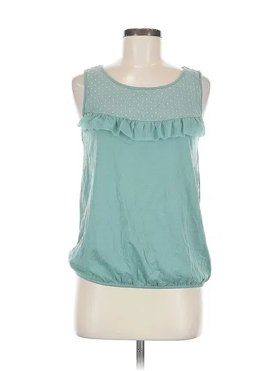 Pre-owned Ann Taylor Loft Outlet Sleeveless Blouse In Blue