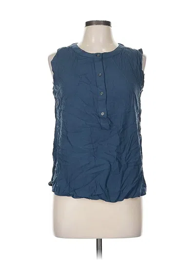 Pre-owned Ann Taylor Loft Outlet Sleeveless Blouse In Blue
