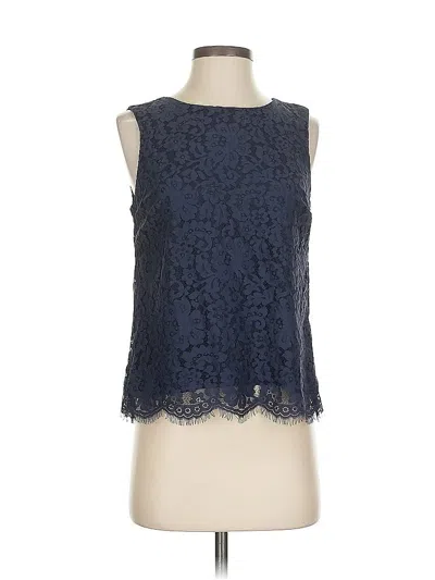 Pre-owned Ann Taylor Loft Outlet Sleeveless Blouse In Blue