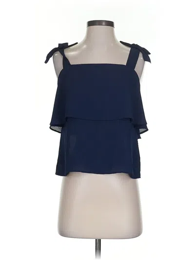 Pre-owned Ann Taylor Loft Outlet Sleeveless Blouse In Blue