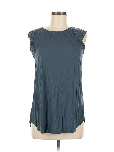 Pre-owned Ann Taylor Loft Outlet Sleeveless Blouse In Blue