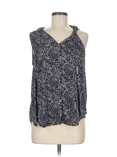 Pre-owned Ann Taylor Loft Outlet Sleeveless Blouse In Blue