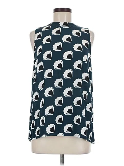 Pre-owned Ann Taylor Loft Outlet Sleeveless Blouse In Blue