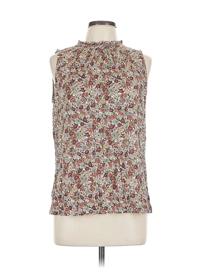 Pre-owned Ann Taylor Loft Outlet Sleeveless Blouse In Brown