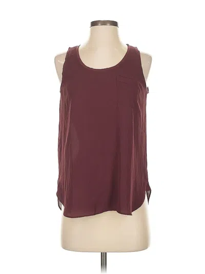 Pre-owned Ann Taylor Loft Outlet Sleeveless Blouse In Burgundy