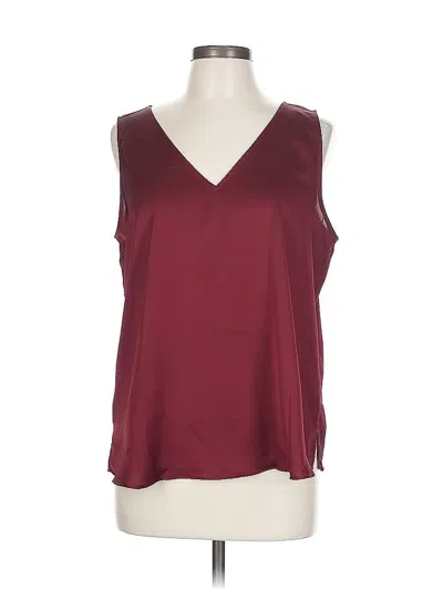 Pre-owned Ann Taylor Loft Outlet Sleeveless Blouse In Burgundy