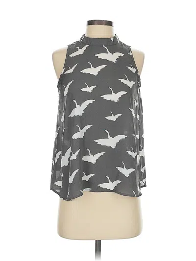 Pre-owned Ann Taylor Loft Outlet Sleeveless Blouse In Gray