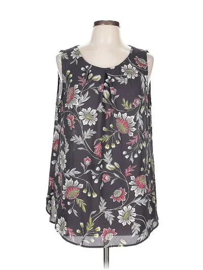 Pre-owned Ann Taylor Loft Outlet Sleeveless Blouse In Gray