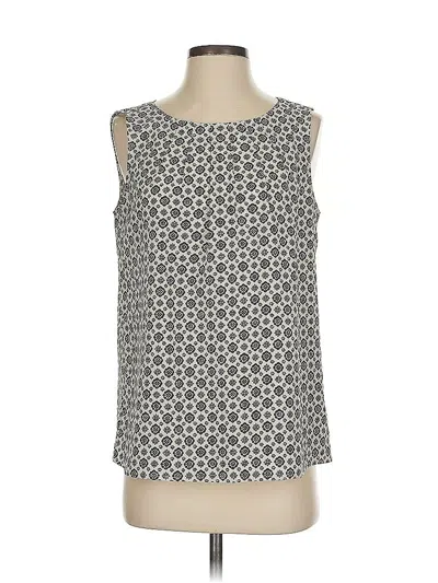 Pre-owned Ann Taylor Loft Outlet Sleeveless Blouse In Gray