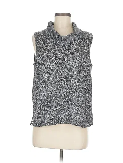 Pre-owned Ann Taylor Loft Outlet Sleeveless Blouse In Gray