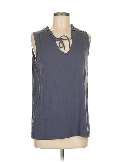 Pre-owned Ann Taylor Loft Outlet Sleeveless Blouse In Gray
