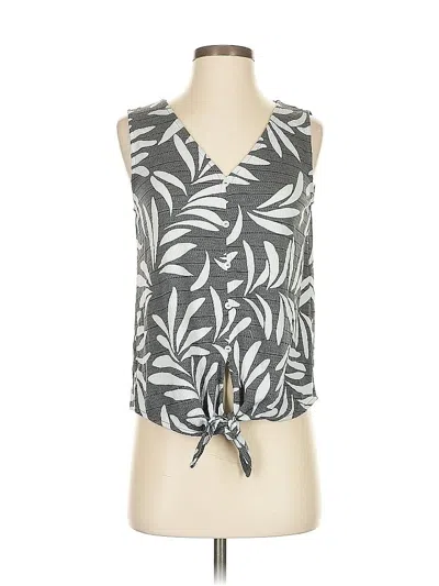 Pre-owned Ann Taylor Loft Outlet Sleeveless Blouse In Gray