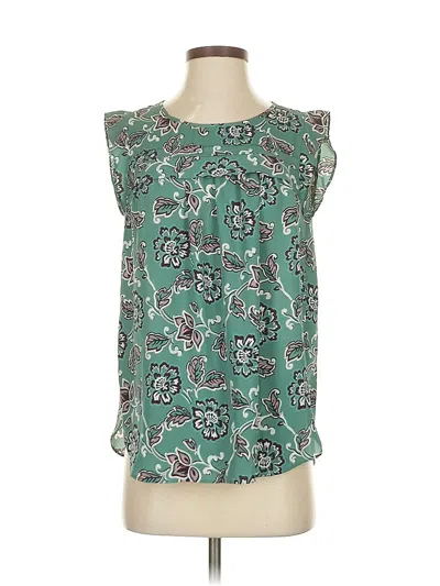 Pre-owned Ann Taylor Loft Outlet Sleeveless Blouse In Green