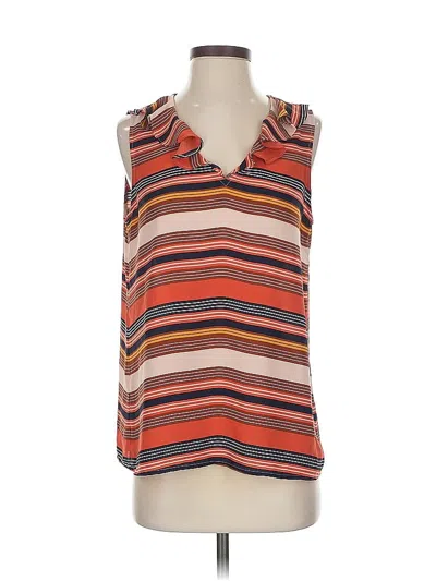 Pre-owned Ann Taylor Loft Outlet Sleeveless Blouse In Orange