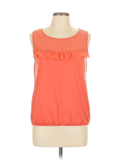 Pre-owned Ann Taylor Loft Outlet Sleeveless Blouse In Orange