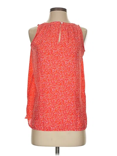 Pre-owned Ann Taylor Loft Outlet Sleeveless Blouse In Orange