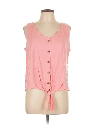 Pre-owned Ann Taylor Loft Outlet Sleeveless Blouse In Pink
