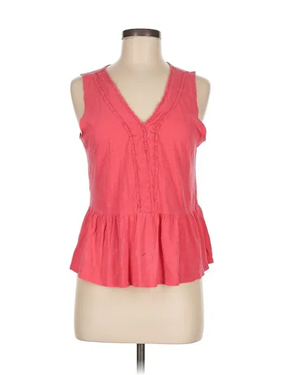 Pre-owned Ann Taylor Loft Outlet Sleeveless Blouse In Pink