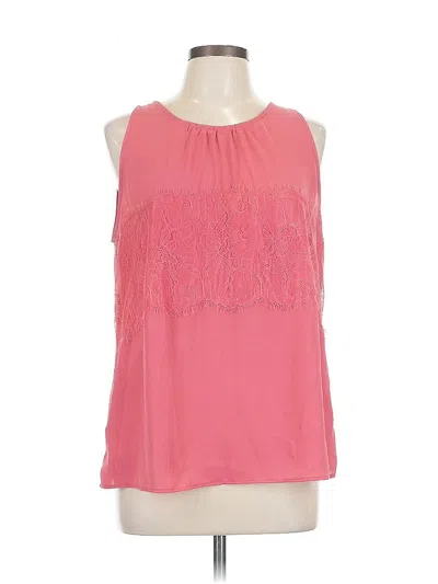 Pre-owned Ann Taylor Loft Outlet Sleeveless Blouse In Pink