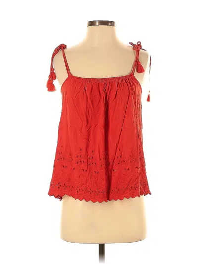 Pre-owned Ann Taylor Loft Outlet Sleeveless Blouse In Red