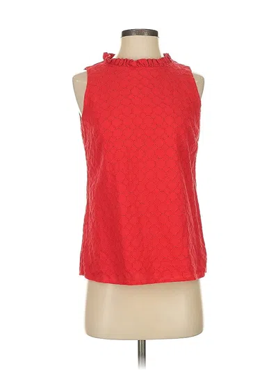 Pre-owned Ann Taylor Loft Outlet Sleeveless Blouse In Red