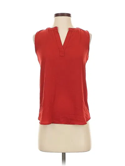 Pre-owned Ann Taylor Loft Outlet Sleeveless Blouse In Red