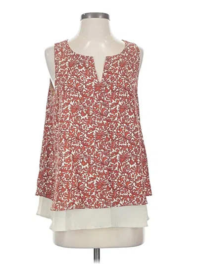 Pre-owned Ann Taylor Loft Outlet Sleeveless Blouse In Red