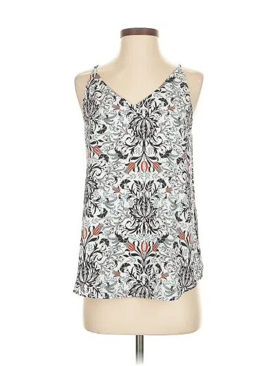 Pre-owned Ann Taylor Loft Outlet Sleeveless Blouse In Silver