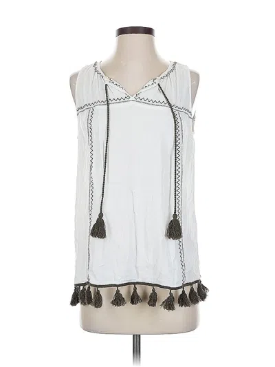 Pre-owned Ann Taylor Loft Outlet Sleeveless Blouse In Silver